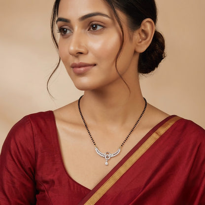 Silver Plated AD Mangalsutra for Women