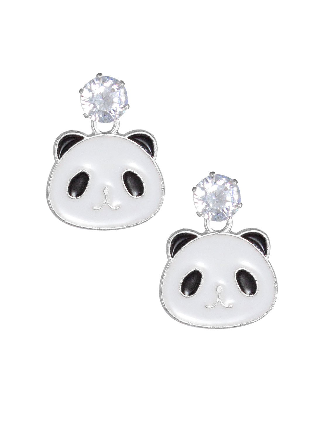 Cute Panda Face Drop Earrings for Women and Girls