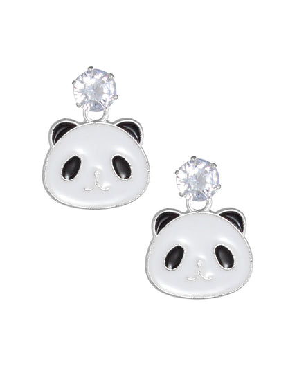 Cute Panda Face Drop Earrings for Women and Girls
