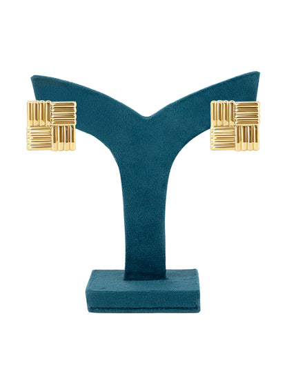 Stainless Steel Anti Tarnish Square Stud Earrings