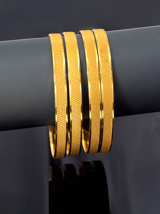 Set of 4 Matte Finish Traditional Bangles