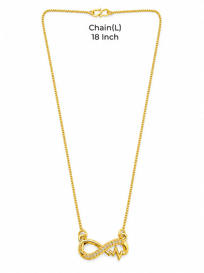 Gold Plated AD Pendant for Women