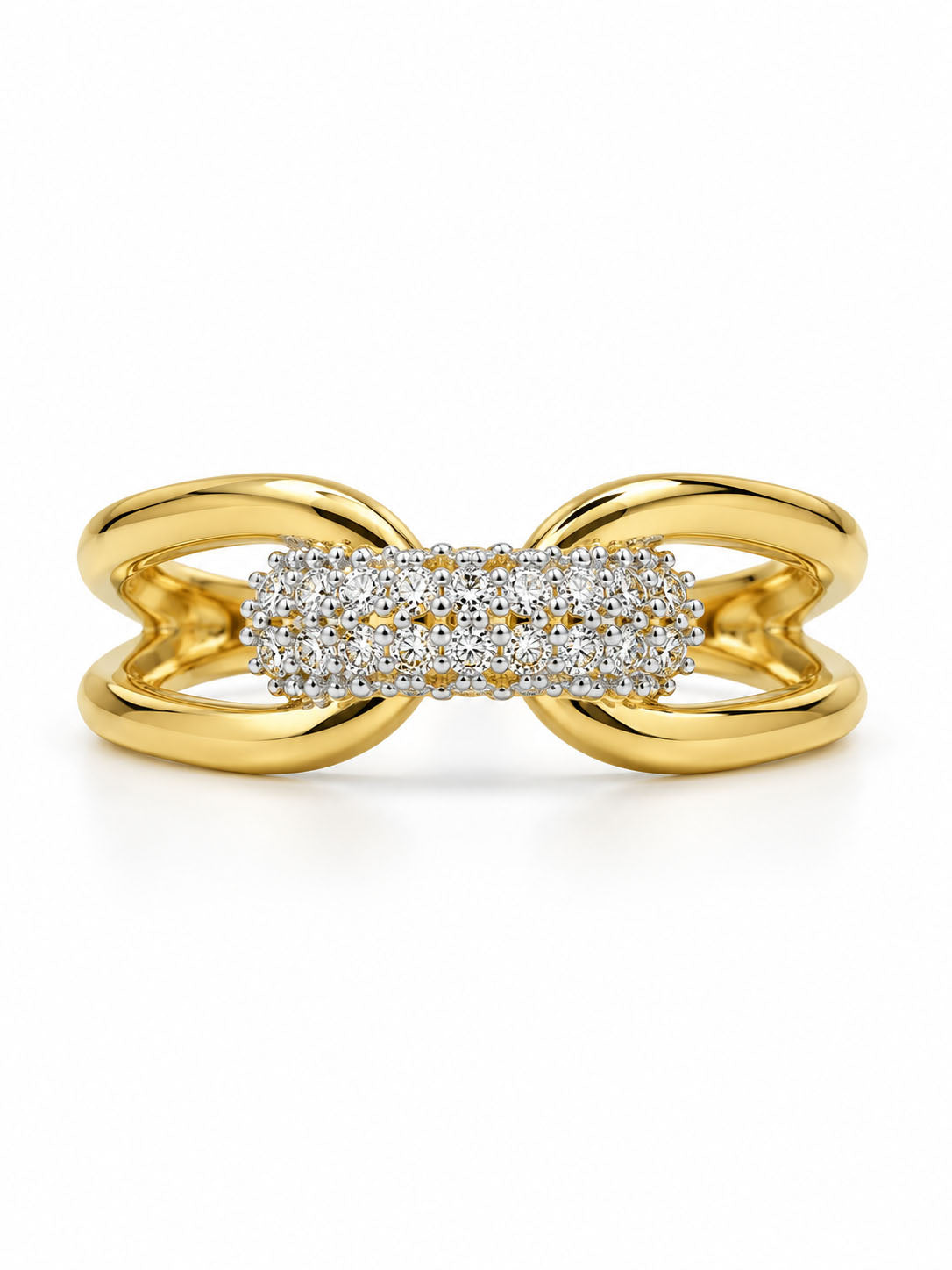 Gold Plated AD Finger Ring for Women