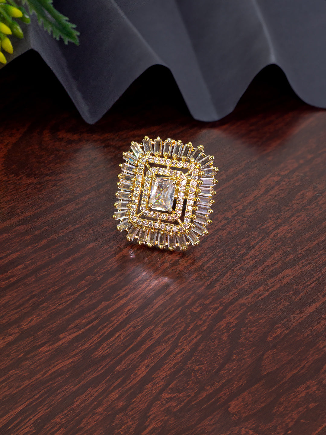 Square AD Adjustable Finger Ring