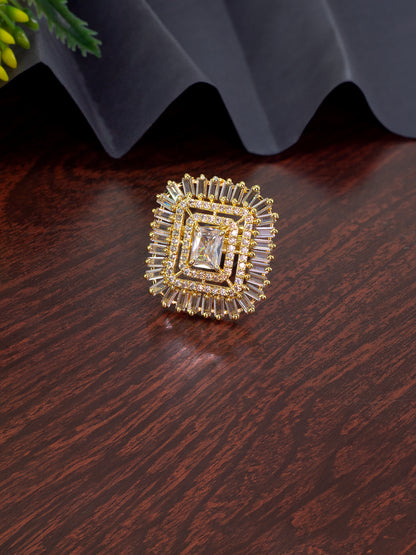 Square AD Adjustable Finger Ring