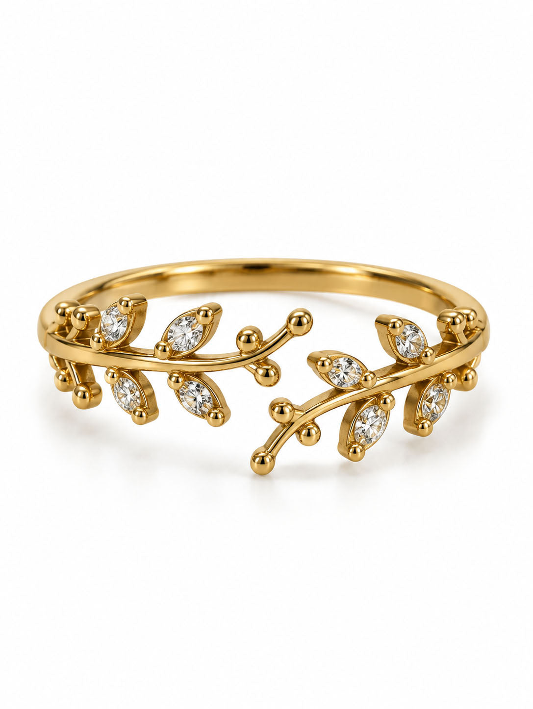 22K Gold Plated AD Finger Ring for Women