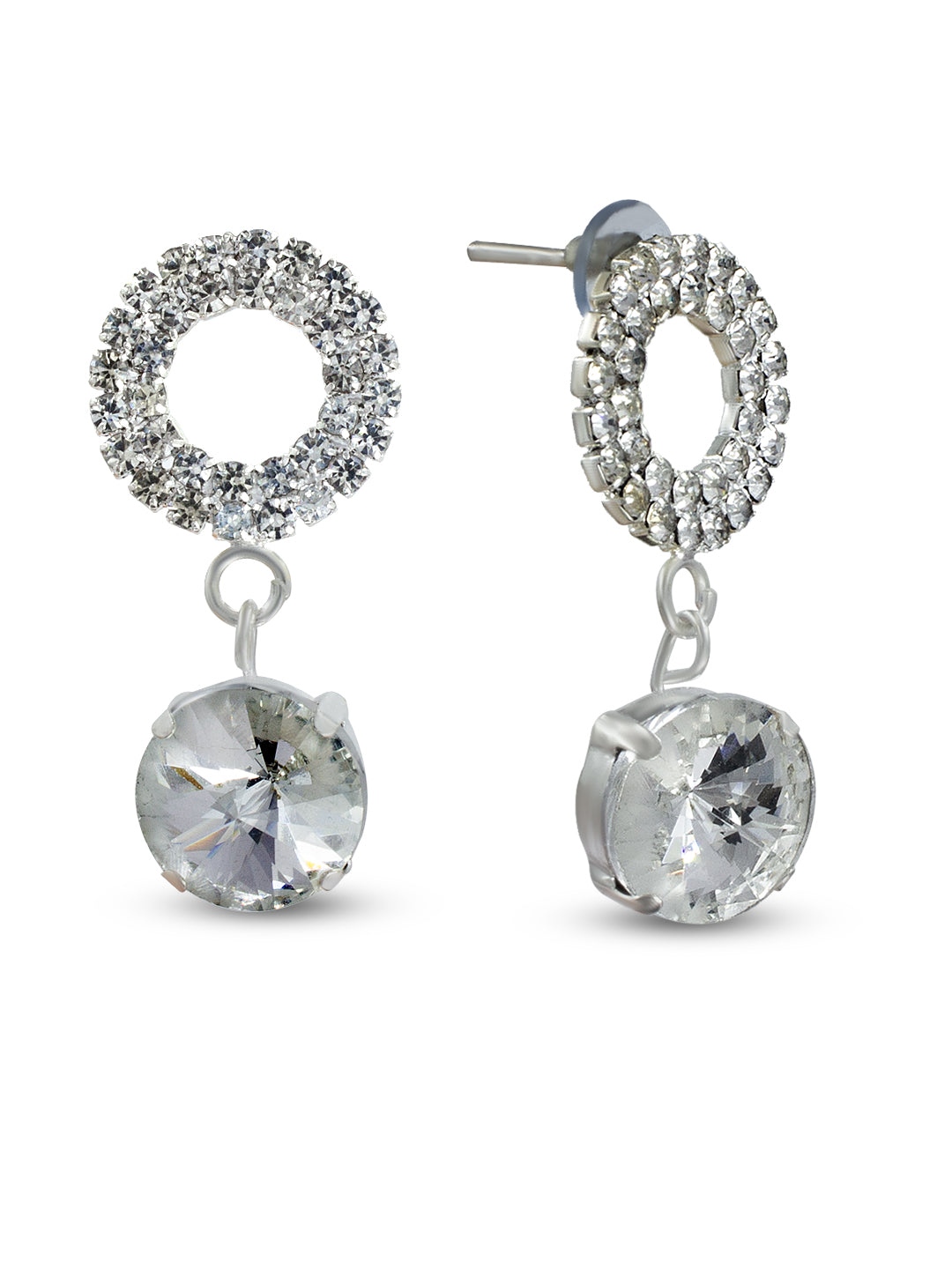 Pack of 8 CZ Geometric Stud Earrings