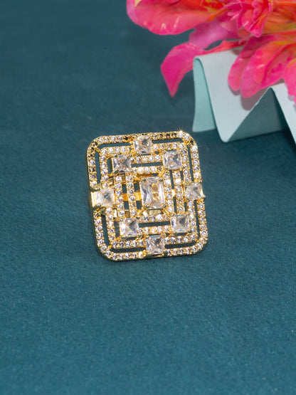 Square AD Adjustable Finger Ring