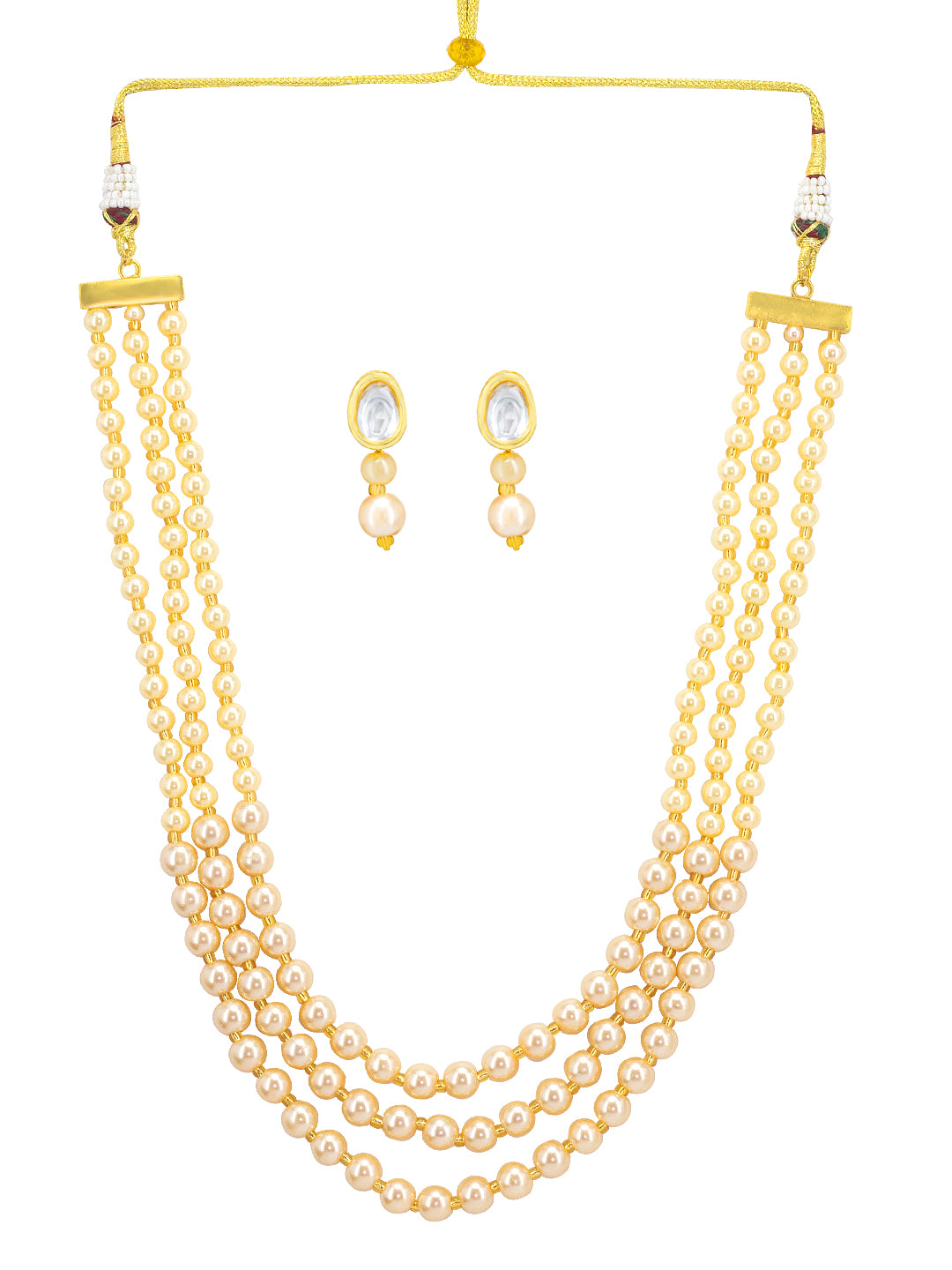 Pearl Triple Layered Jewellery Set