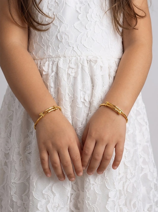 Set of 2 Gold Plated Adjustable Bracelet for Kids