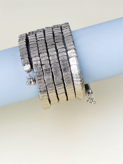 Oxidized Chunky Wraparound Bracelet