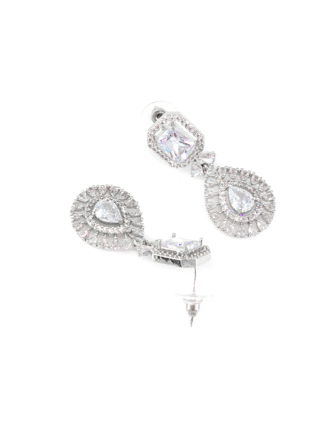 Rhodium Plated AD Designer Jewellery Set