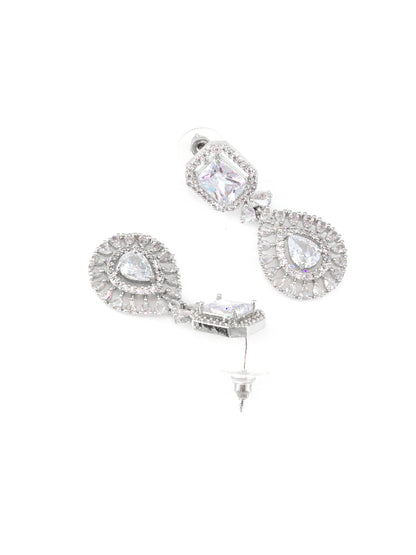 Rhodium Plated AD Designer Jewellery Set