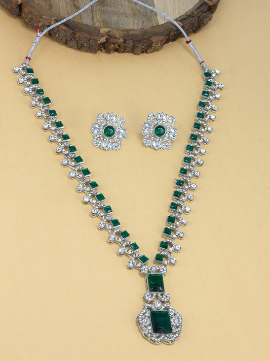 Green CZ Long Jewellery Set