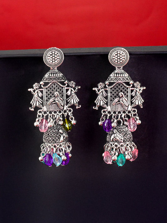 Doli Multicolour Beads Jhumka Earrings