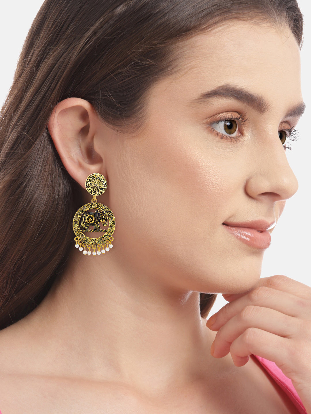Elephant Beads Drop Earrings