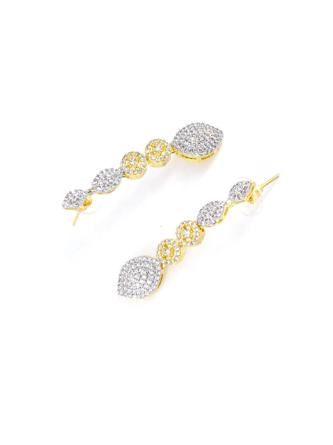 Gold Plated AD Cocktail Jewellery Set For Women