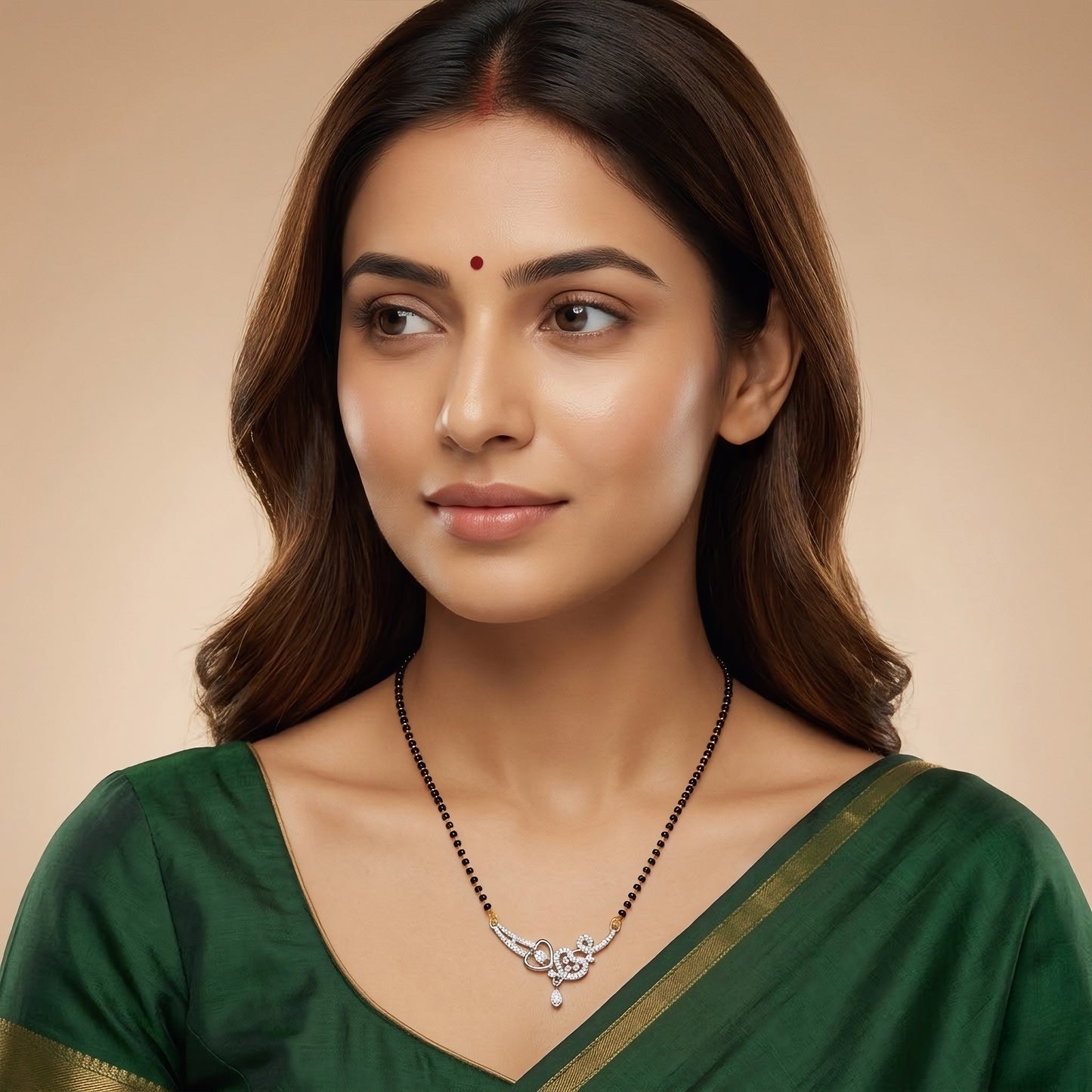 Silver Plated AD Mangalsutra for Women