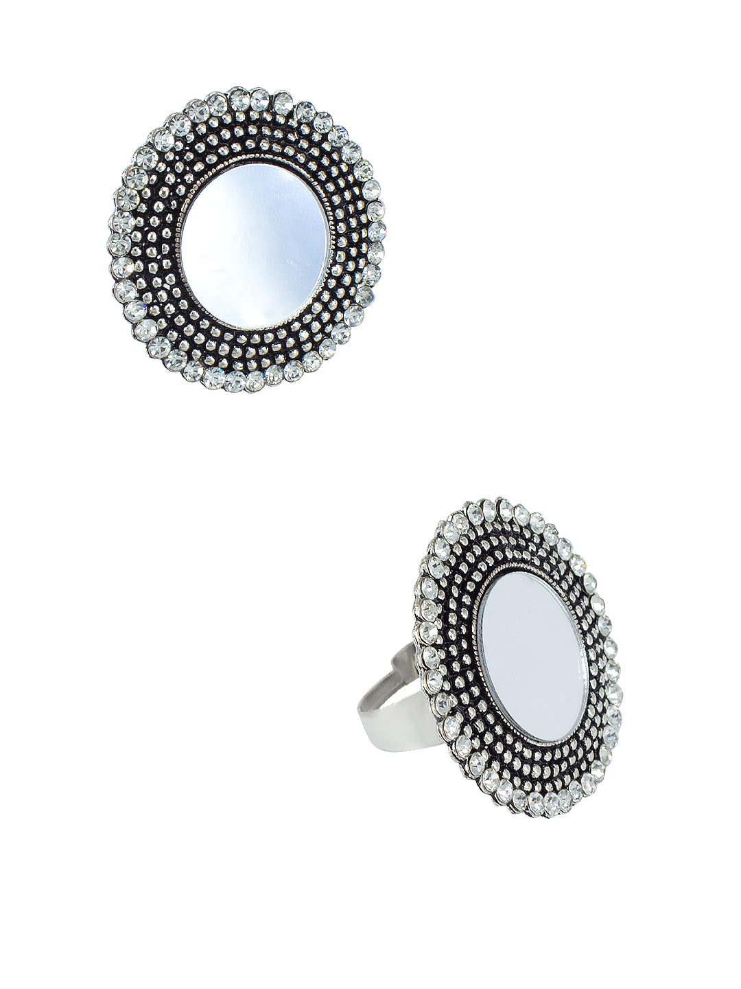 Silver Plated Mirror Jewellery Set