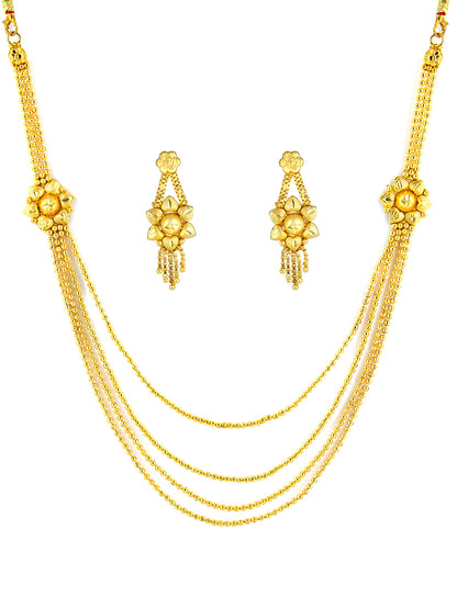 Minimal Gold-Plated Layered String Jewellery Set