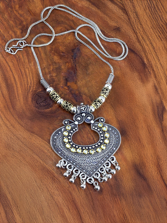 Oxidized Statement Chain Necklace