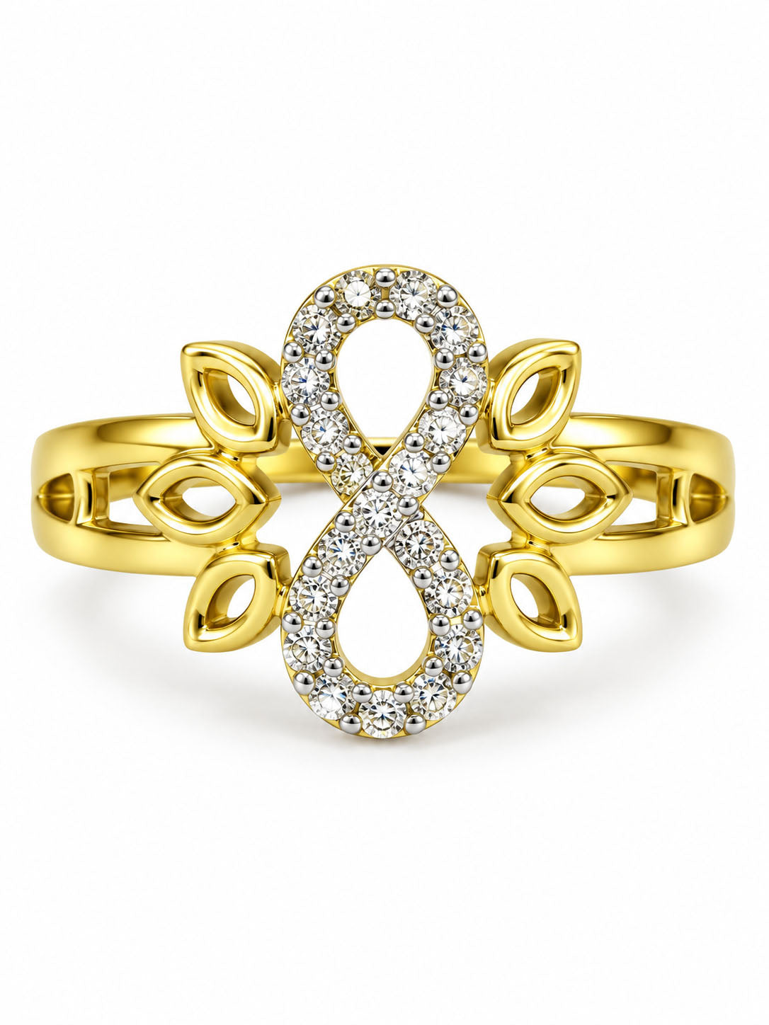 Gold Plated AD Finger Ring for Women