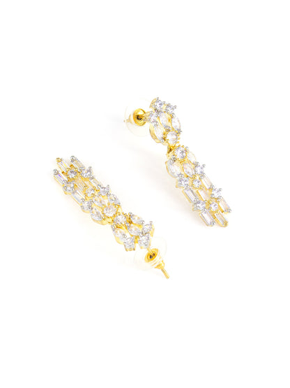 Gold Plated AD Cocktail Jewellery Set For Women