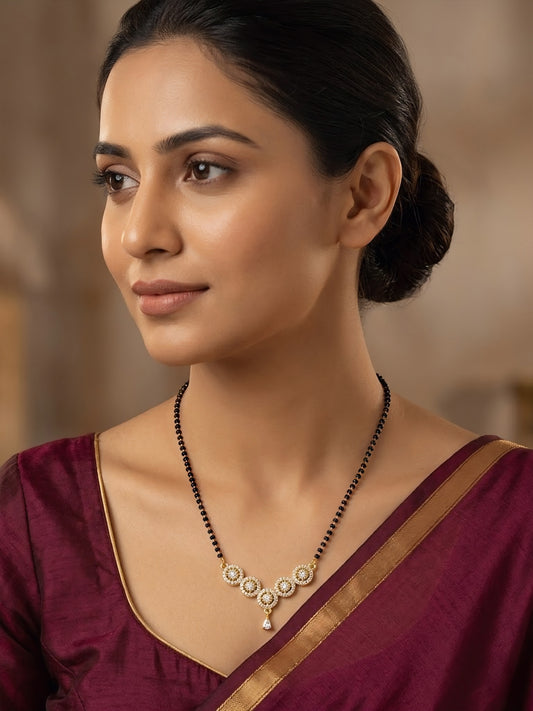 Gold Plated AD Studded Mangalsutra for Women