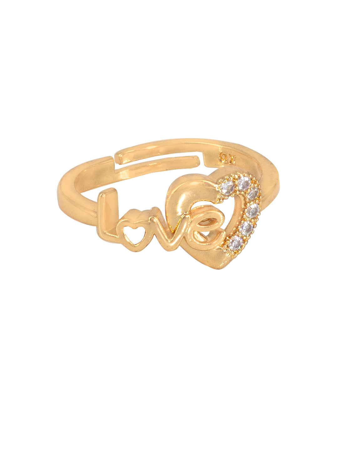 Pack of 3 AD-Studded Adjustable Ring