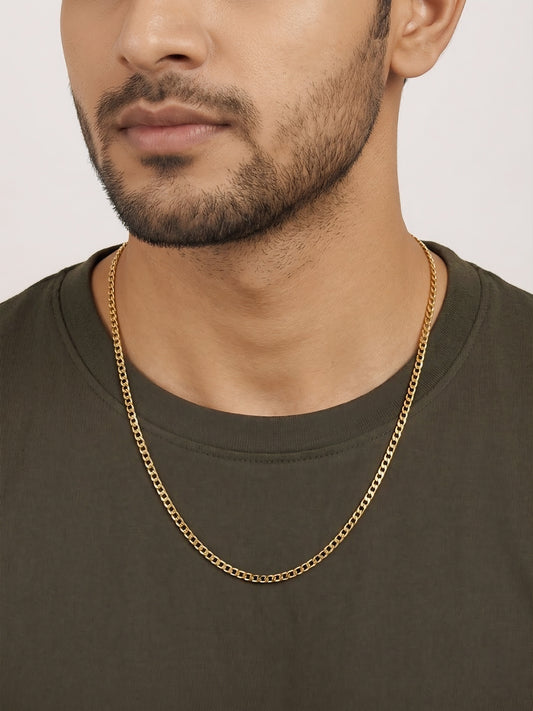 Gold Plated Minimal Chain for Men