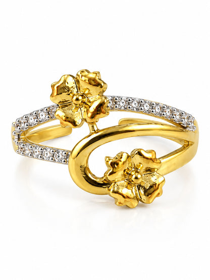 Gold Plated AD Finger Ring for Women