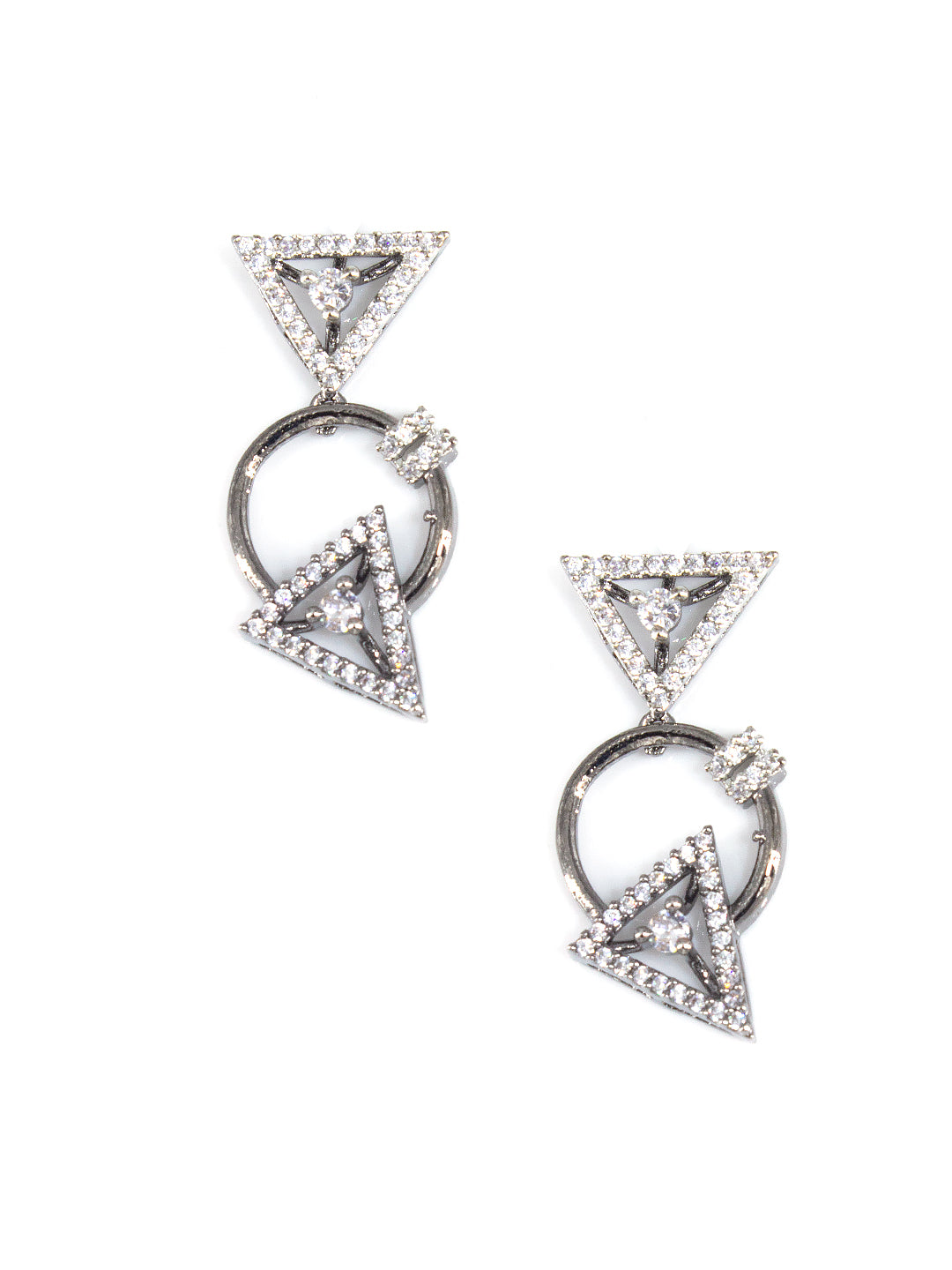 Black Designer AD Jewellery Set