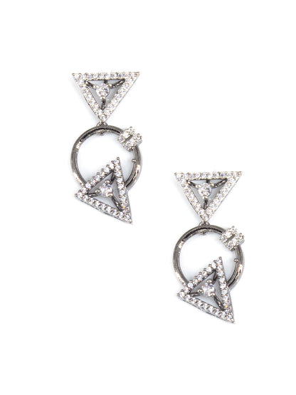 Black Designer AD Jewellery Set