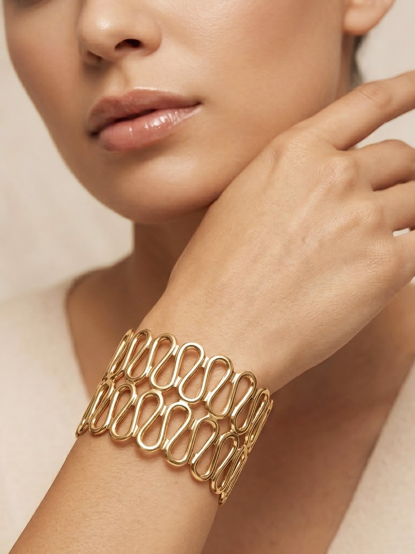 Gold Plated Designer Cuff Bracelet for Women