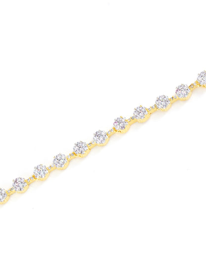 Gold Plated AD Floral Designer Sleek Waist Chain For Women