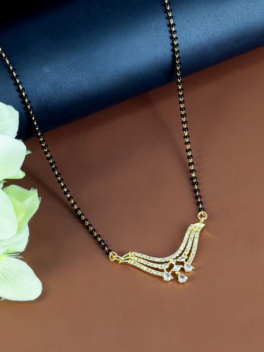Gold Plated AD Studded Mangalsutra for Women