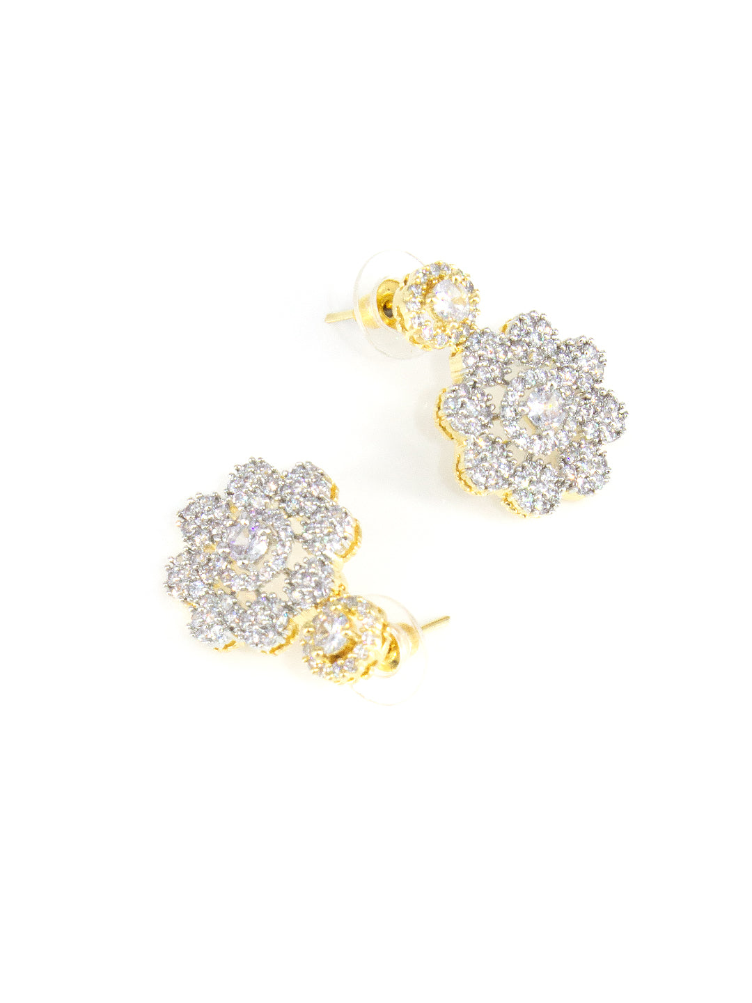 Gold Plated AD Minimal Designer Jewellery Set For Women