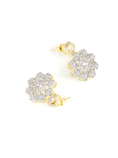 Gold Plated AD Minimal Designer Jewellery Set For Women