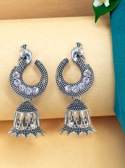 Peacock Jhumki Earrings