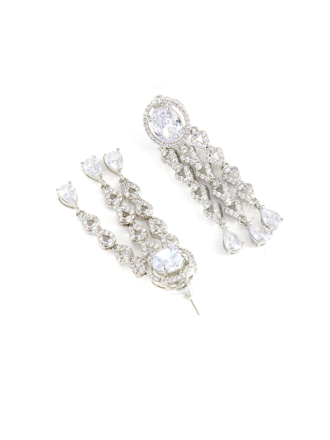 Silver Plated AD Designer Jewellery Set