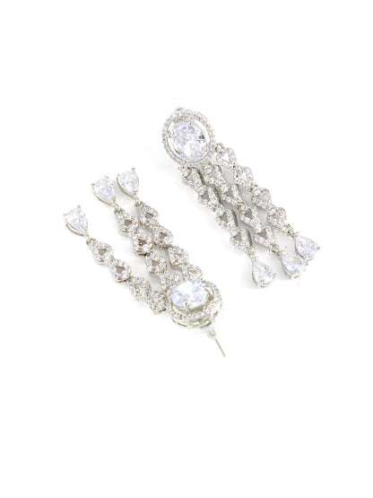 Silver Plated AD Designer Jewellery Set
