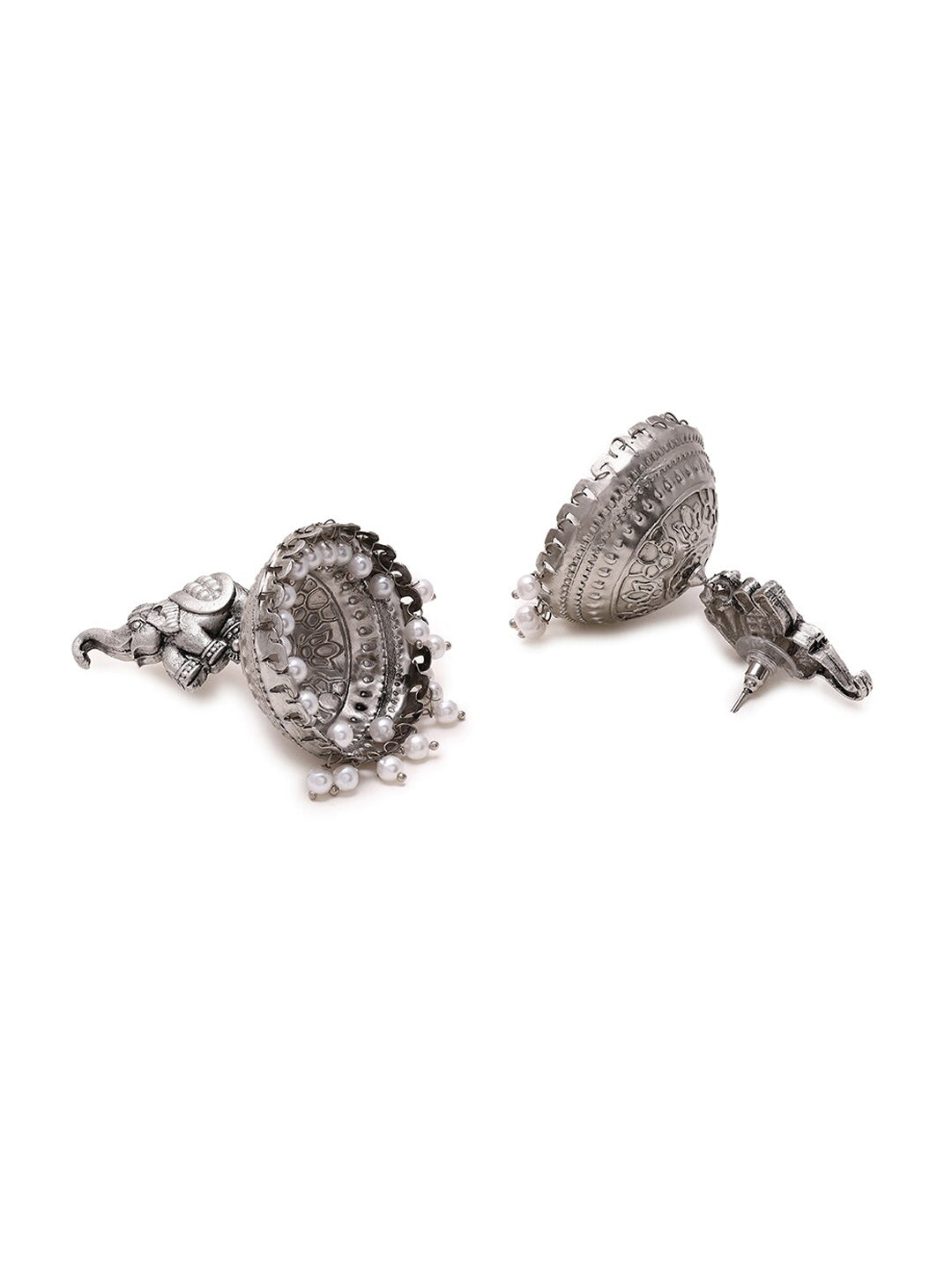 Elephant Beads Drop Jhumka Earrings