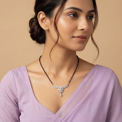 Silver Plated AD Mangalsutra for Women