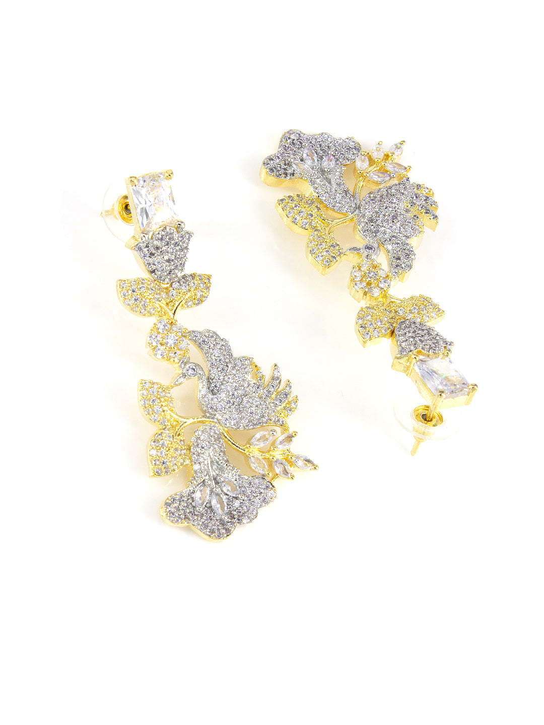 Gold Plated AD Designer Bird Jewellery Set For Women