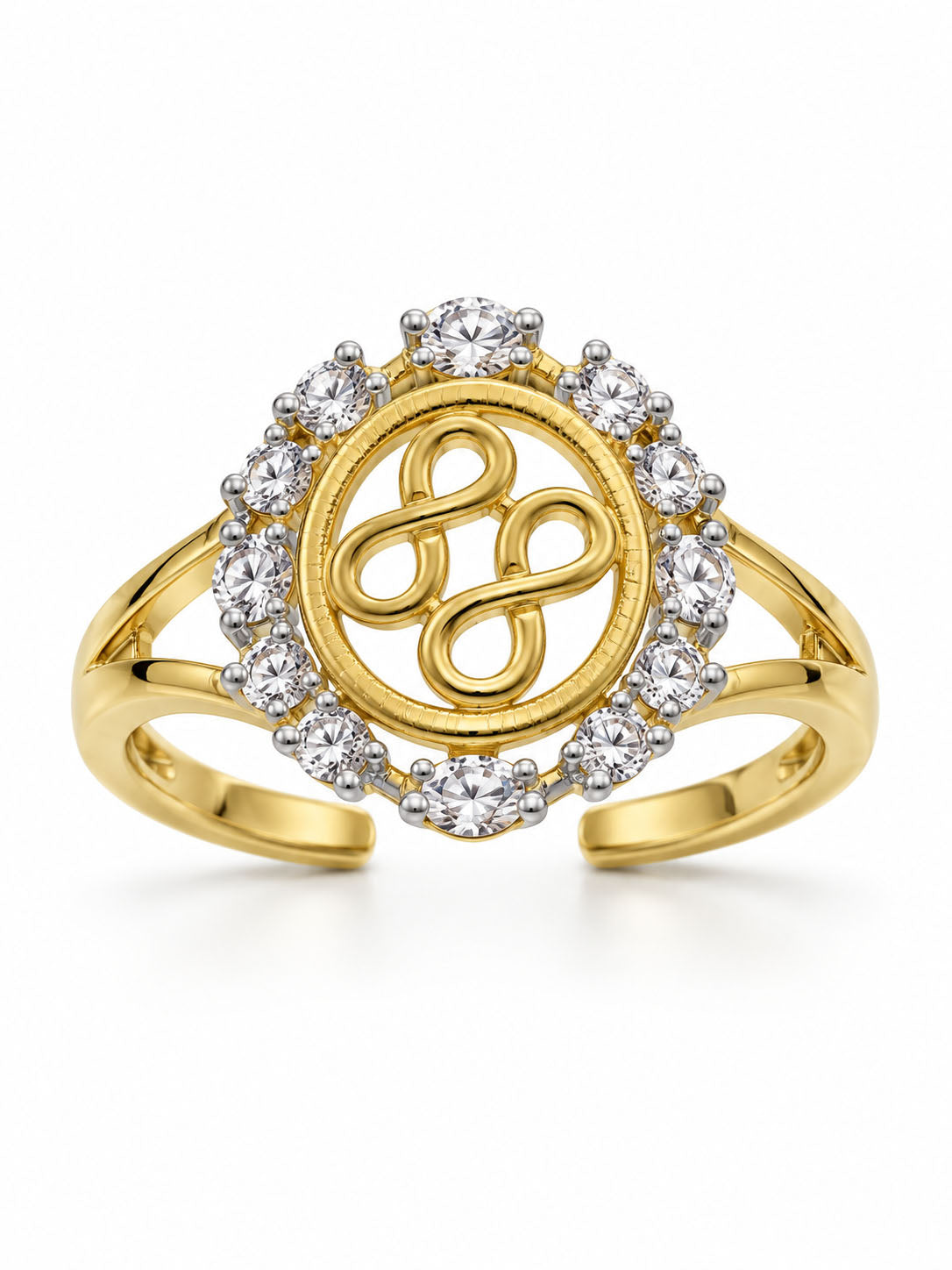 Gold Plated AD Finger Ring for Women