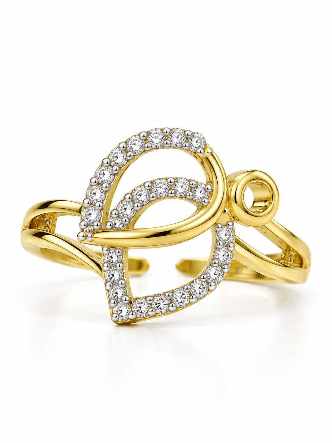 Gold Plated AD Finger Ring for Women