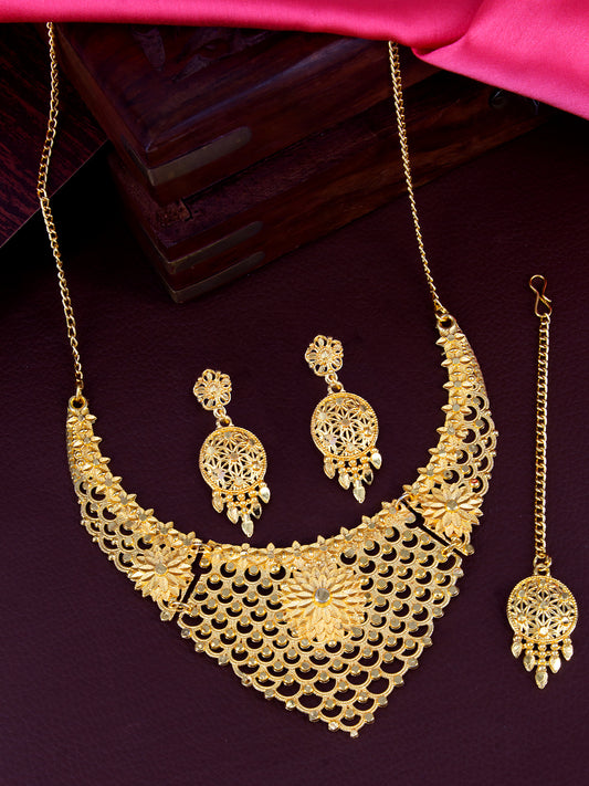 Gold-Plated Traditional Bridal Jewellery Set