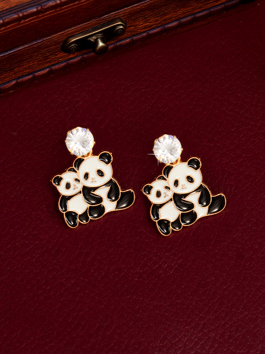 AD Cute Panda Earrings For Women and Girls
