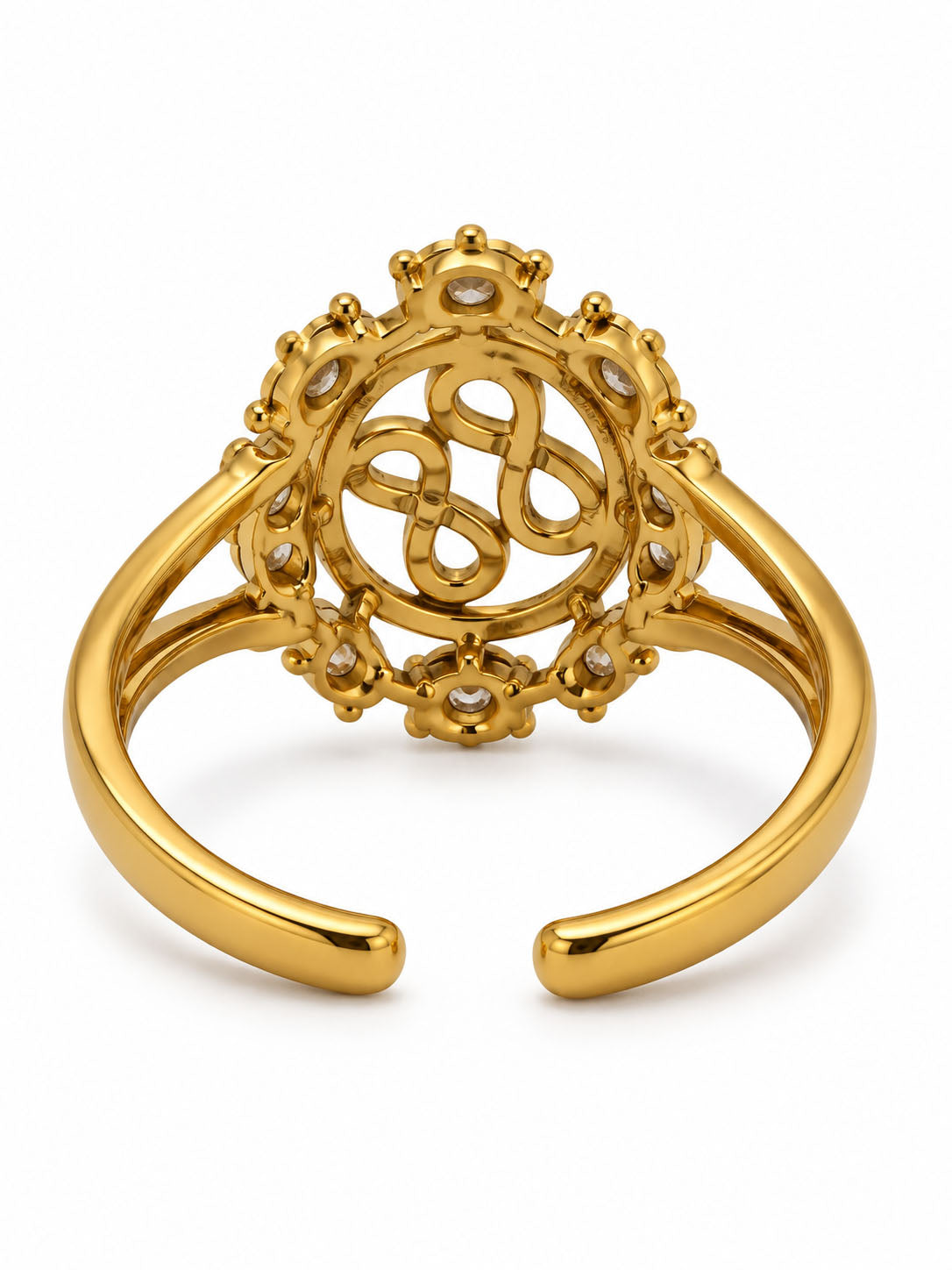 22K Gold Plated AD Finger Ring for Women