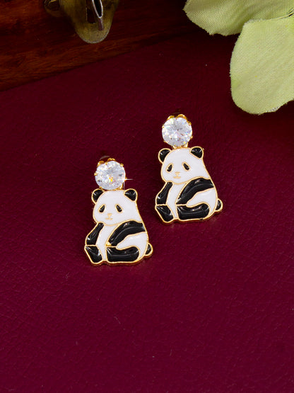 Cute Sitting Panda Earrings For Women and Girls